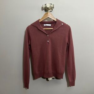 Zara shawl collar sweater- Size S- new without tags.